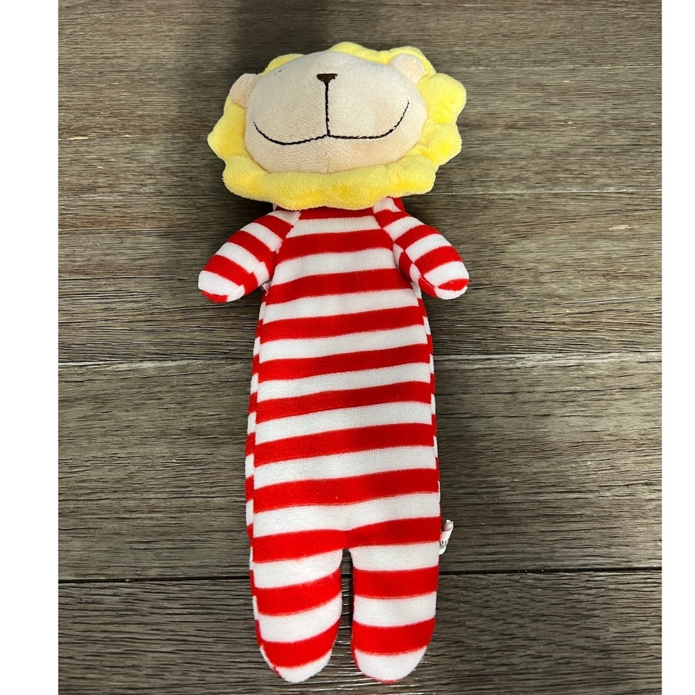 Lion Plush Toy Red White Striped Pajamas Stuffed Animal Kids